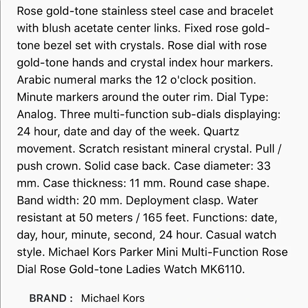 Michael Kors beautiful brand
